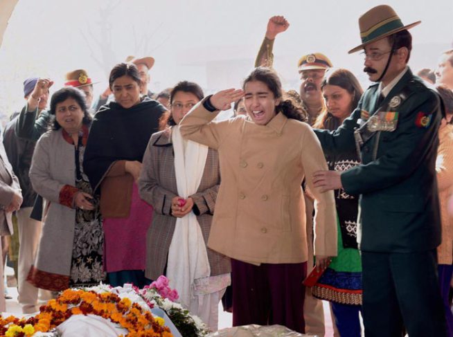 Tearful farewell to gallantry award-winning Army Colonel M N Rai who died fighting militants